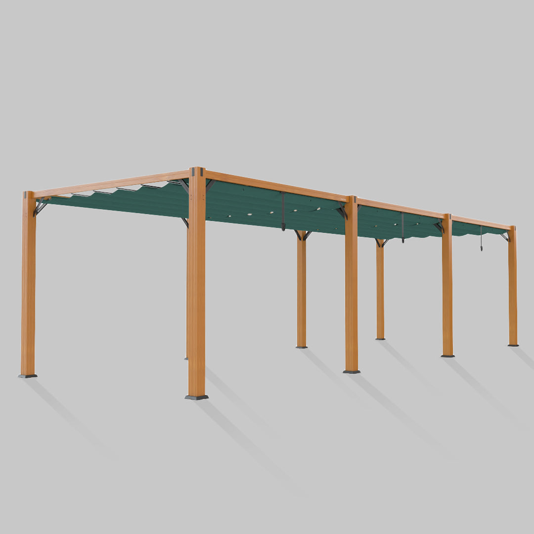 #configuration pergola_triple #frame colour_Wood