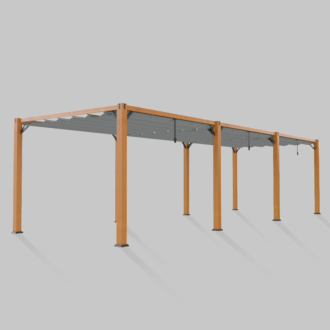 #configuration pergola_triple #frame colour_Wood