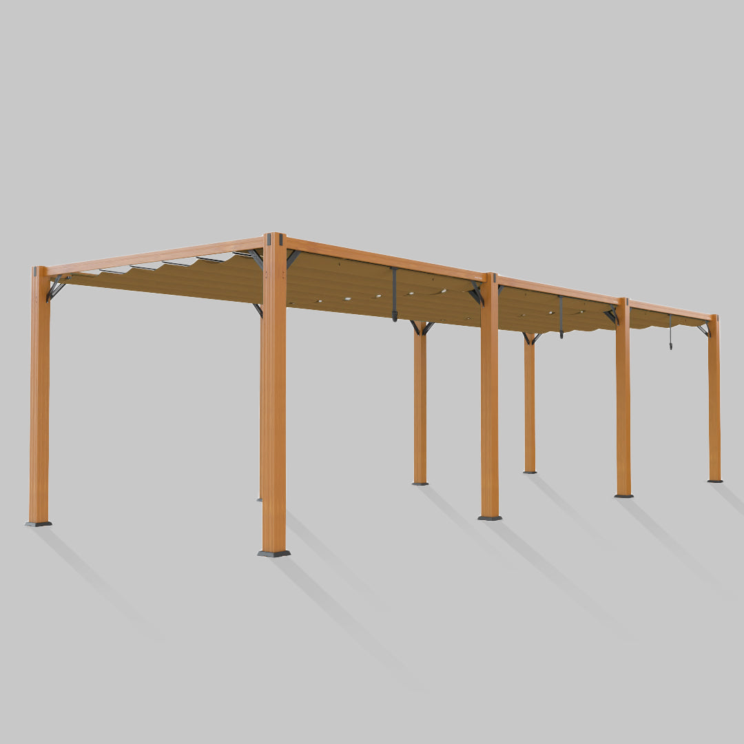 #configuration pergola_triple #frame colour_Wood