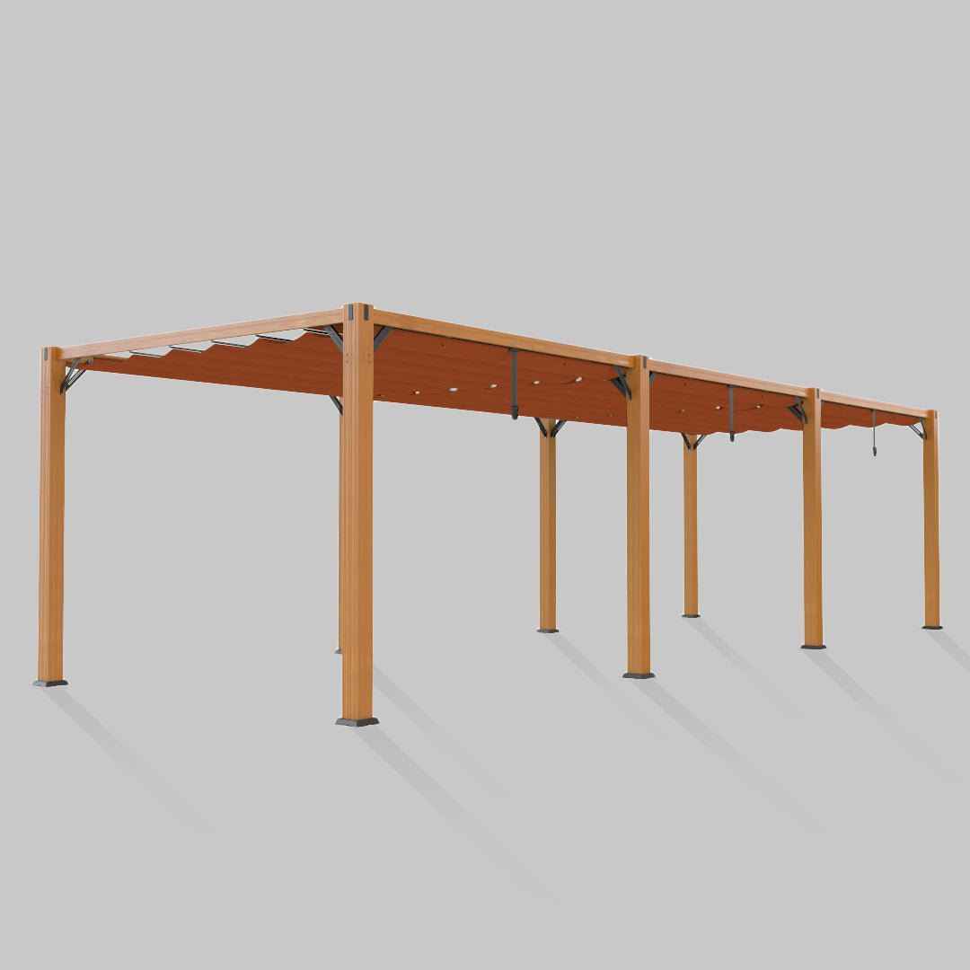 #configuration pergola_triple #frame colour_Wood