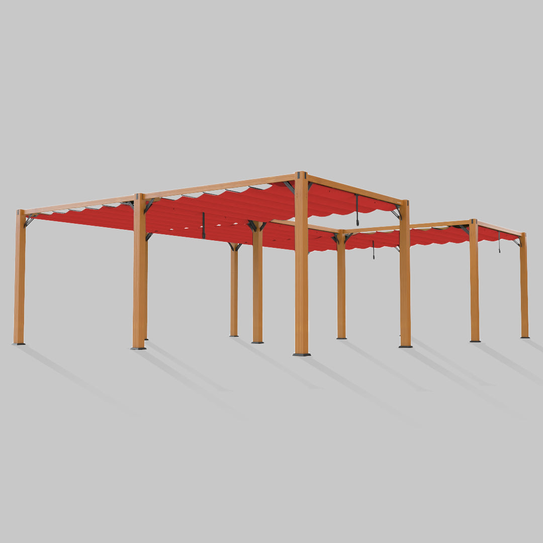 #configuration pergola_U shape #frame colour_Wood