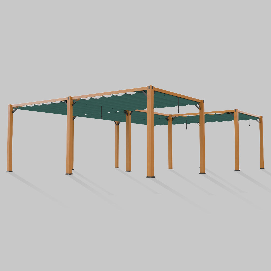 #configuration pergola_U shape #frame colour_Wood