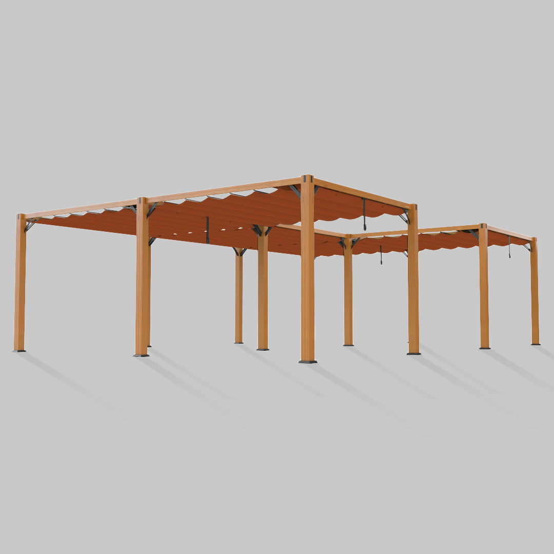 #configuration pergola_U shape #frame colour_Wood