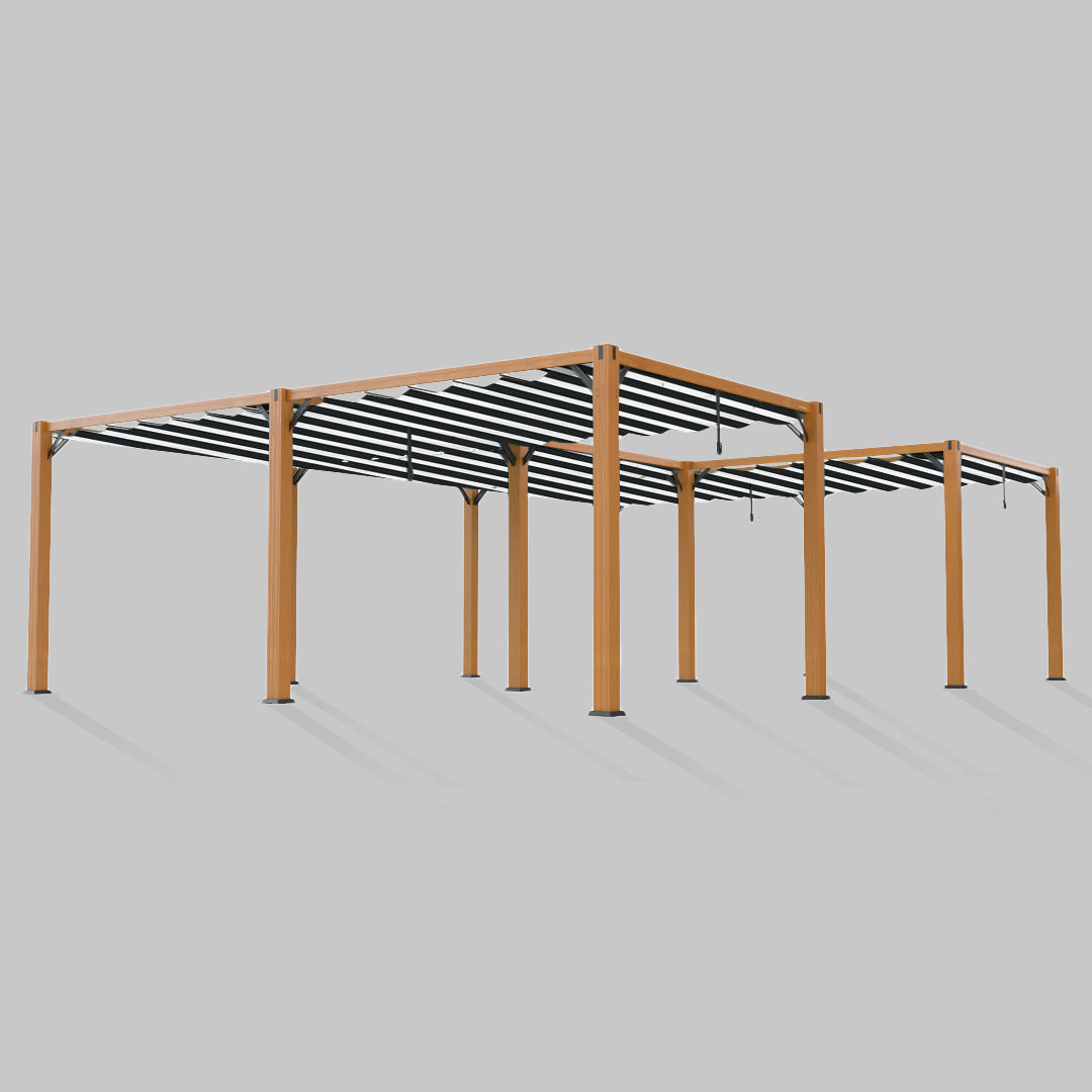 #configuration pergola_U shape #frame colour_Wood