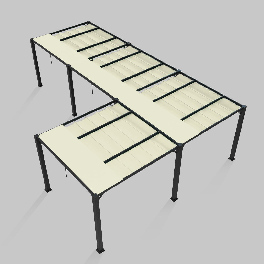 #configuration pergola_L shape #frame colour_Aluminum