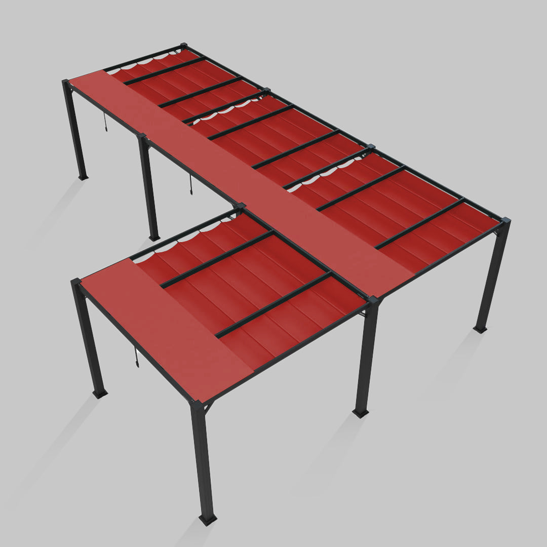 #configuration pergola_L Shape #frame colour_Black
