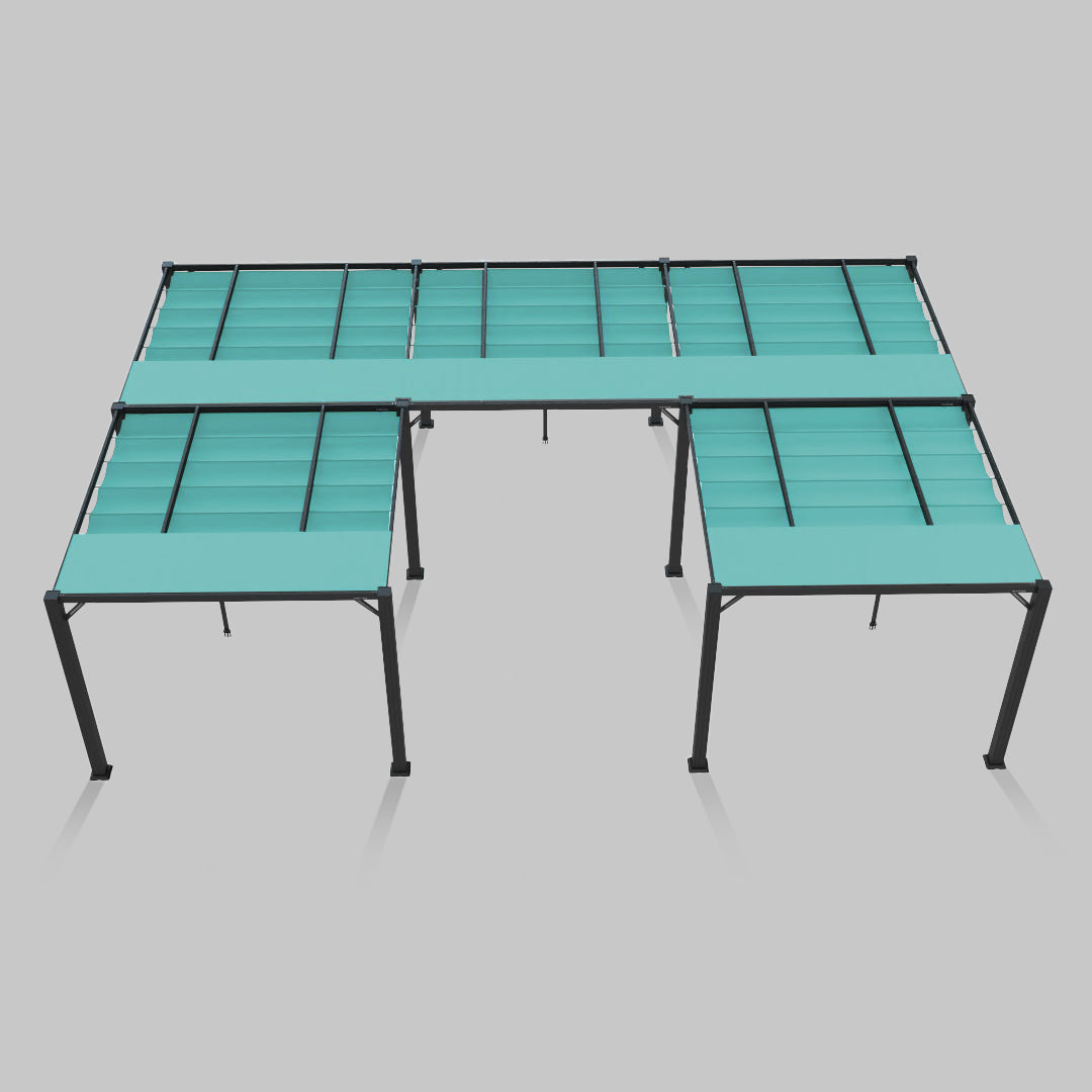 #configuration pergola_U shape #frame colour_Black