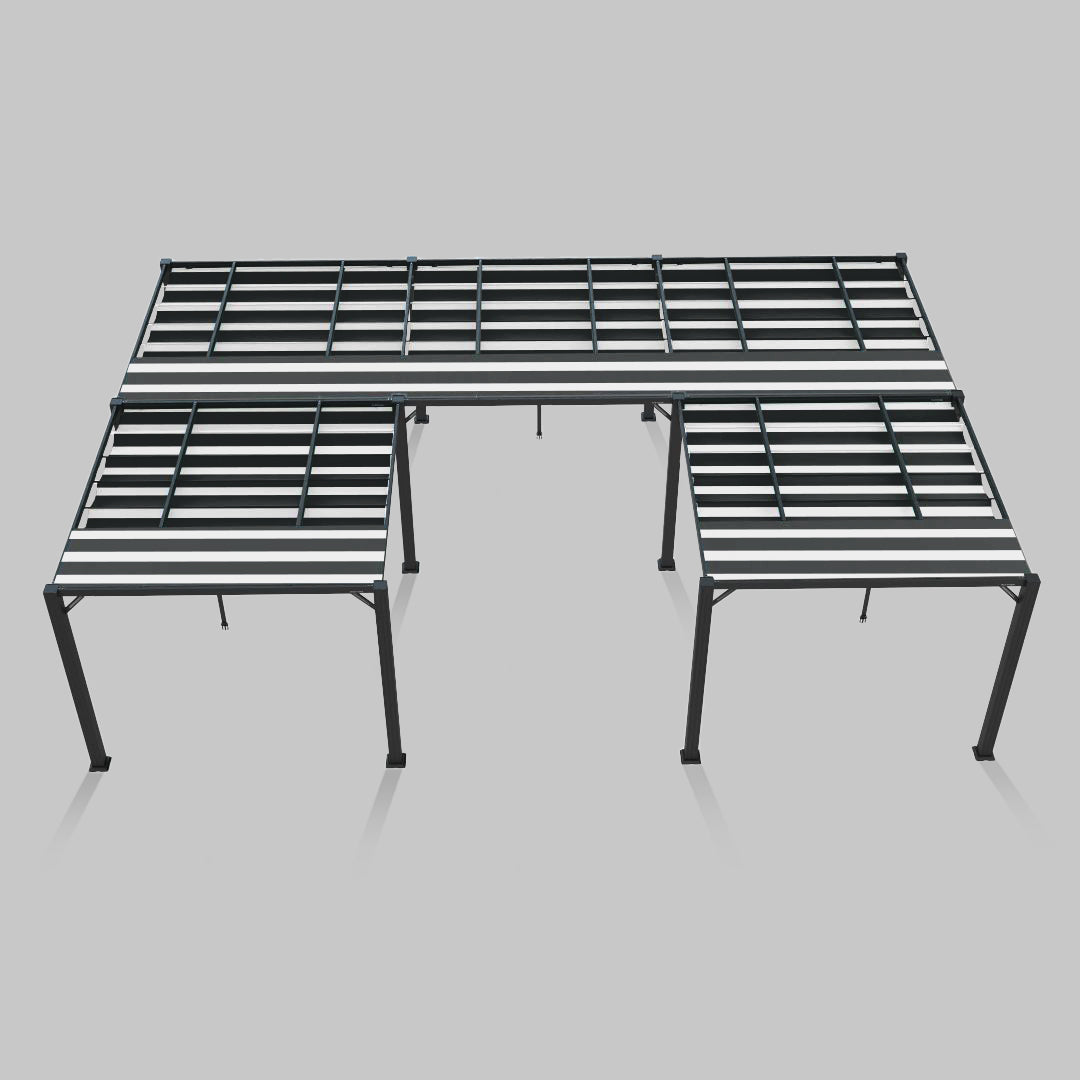 #configuration pergola_U shape #frame colour_Black