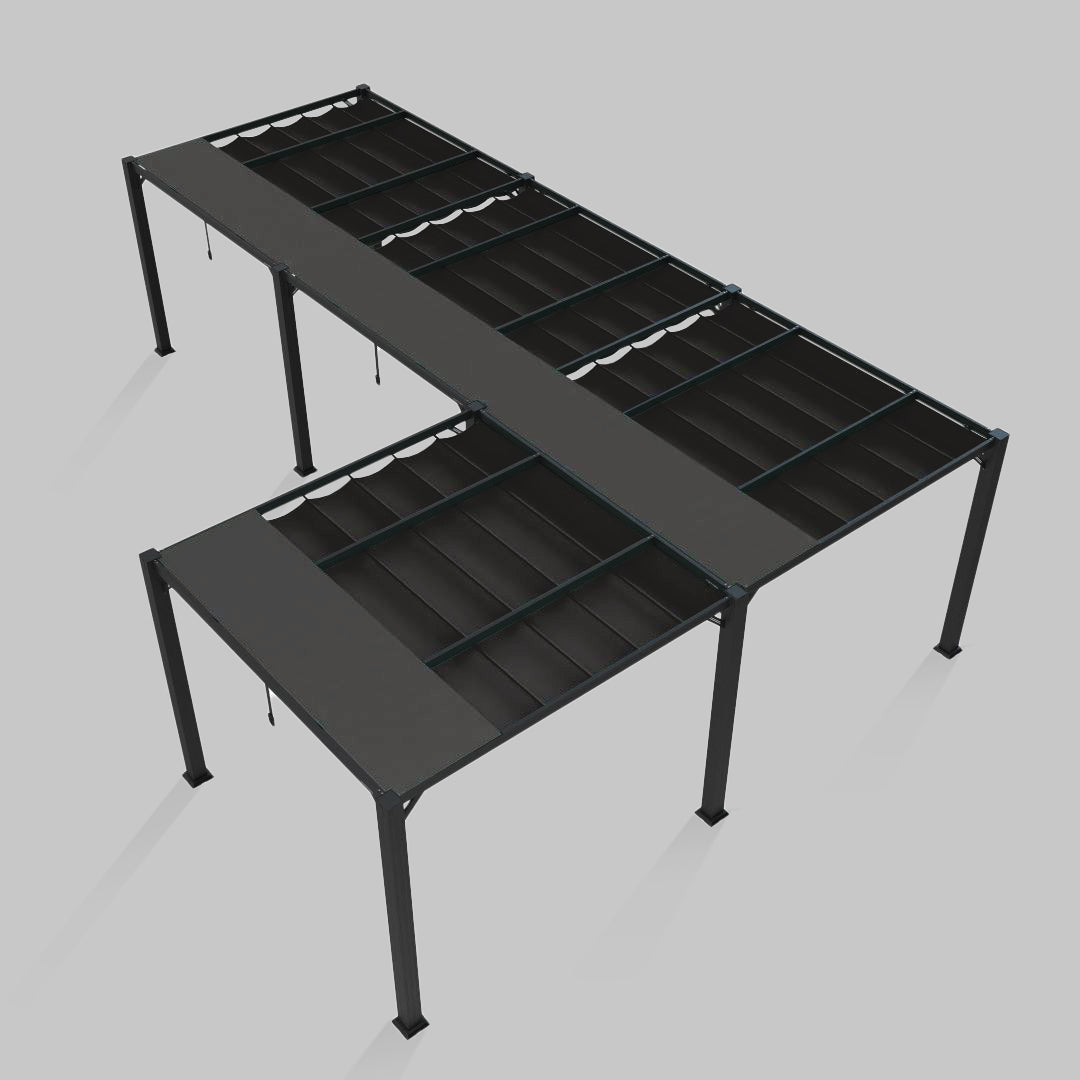 #configuration pergola_L shape #frame colour_Black