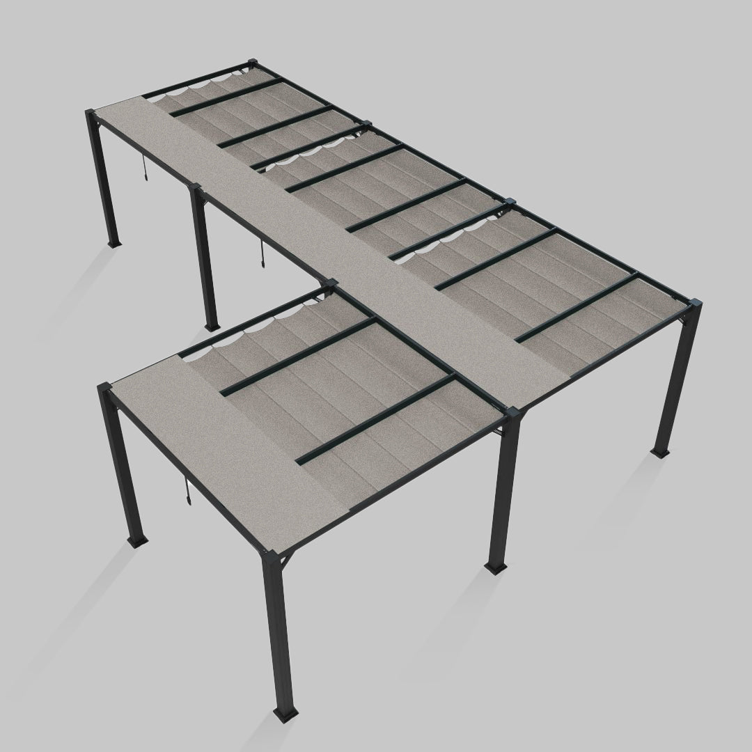 #configuration pergola_L shape #frame colour_Black