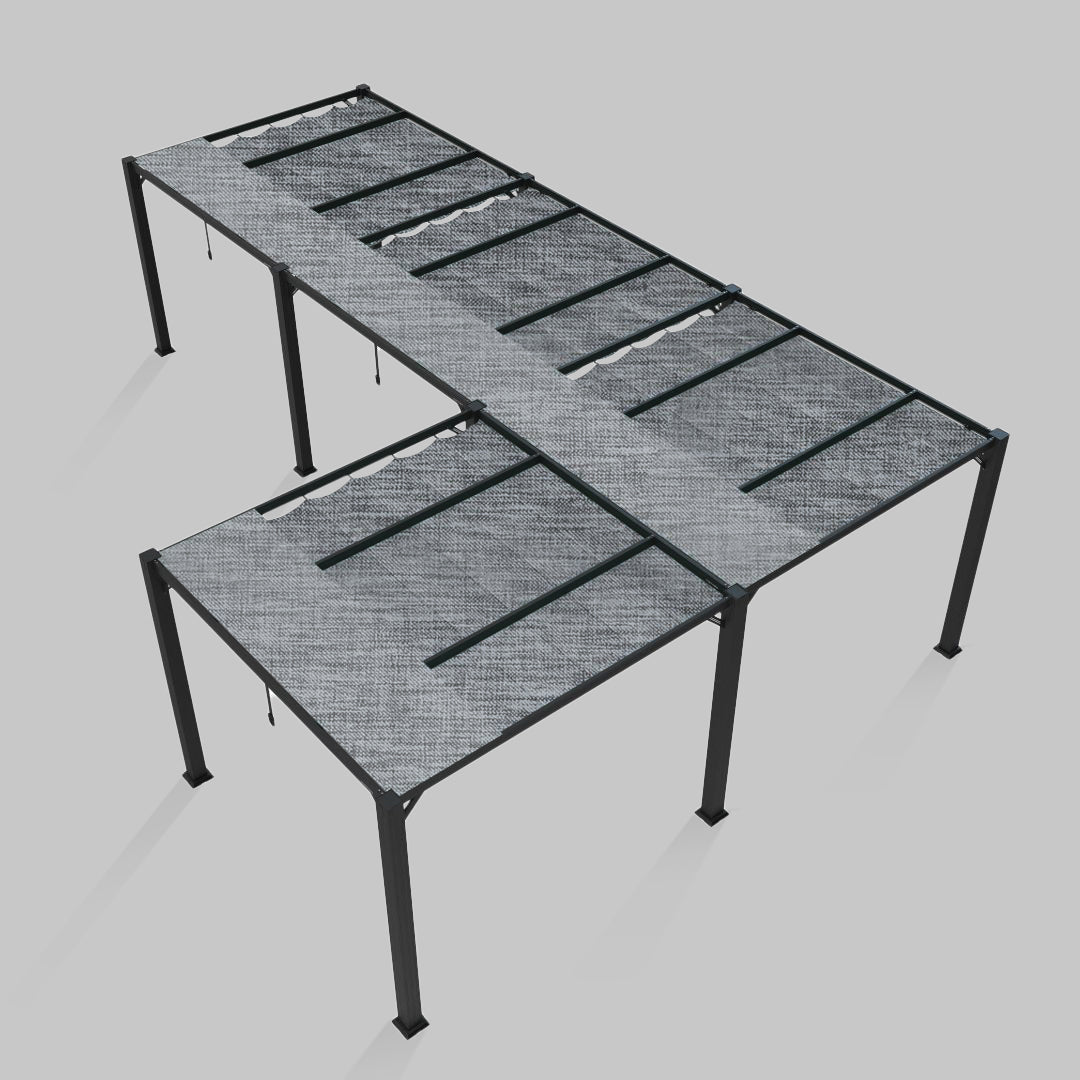 #configuration pergola_L shape #frame colour_Black