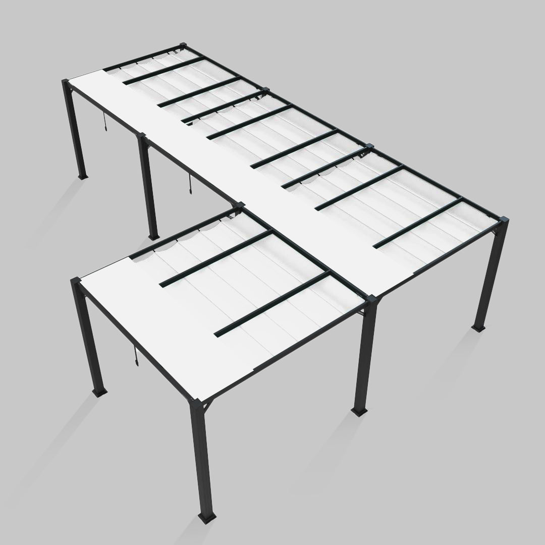 #configuration pergola_L shape #frame colour_Black