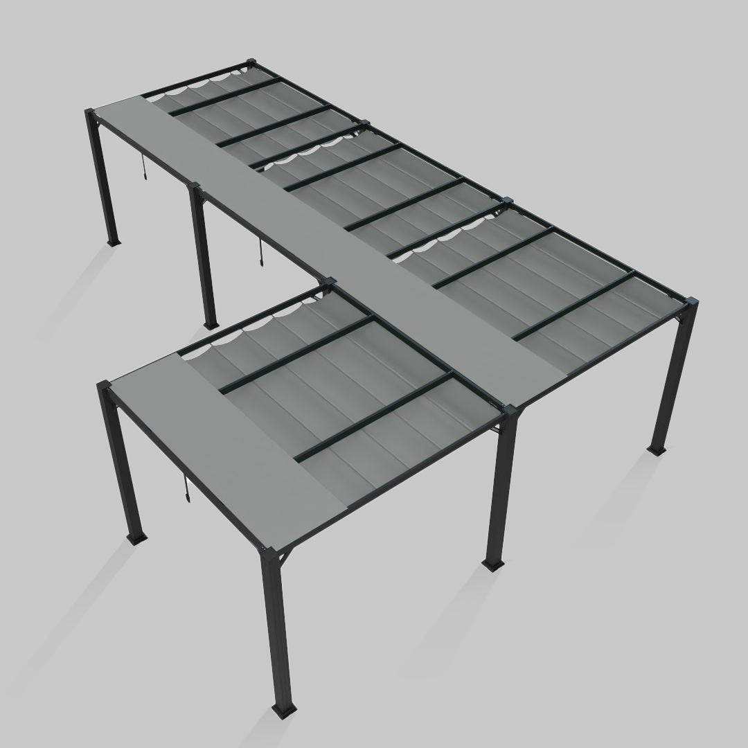 #configuration pergola_L shape #frame colour_Black
