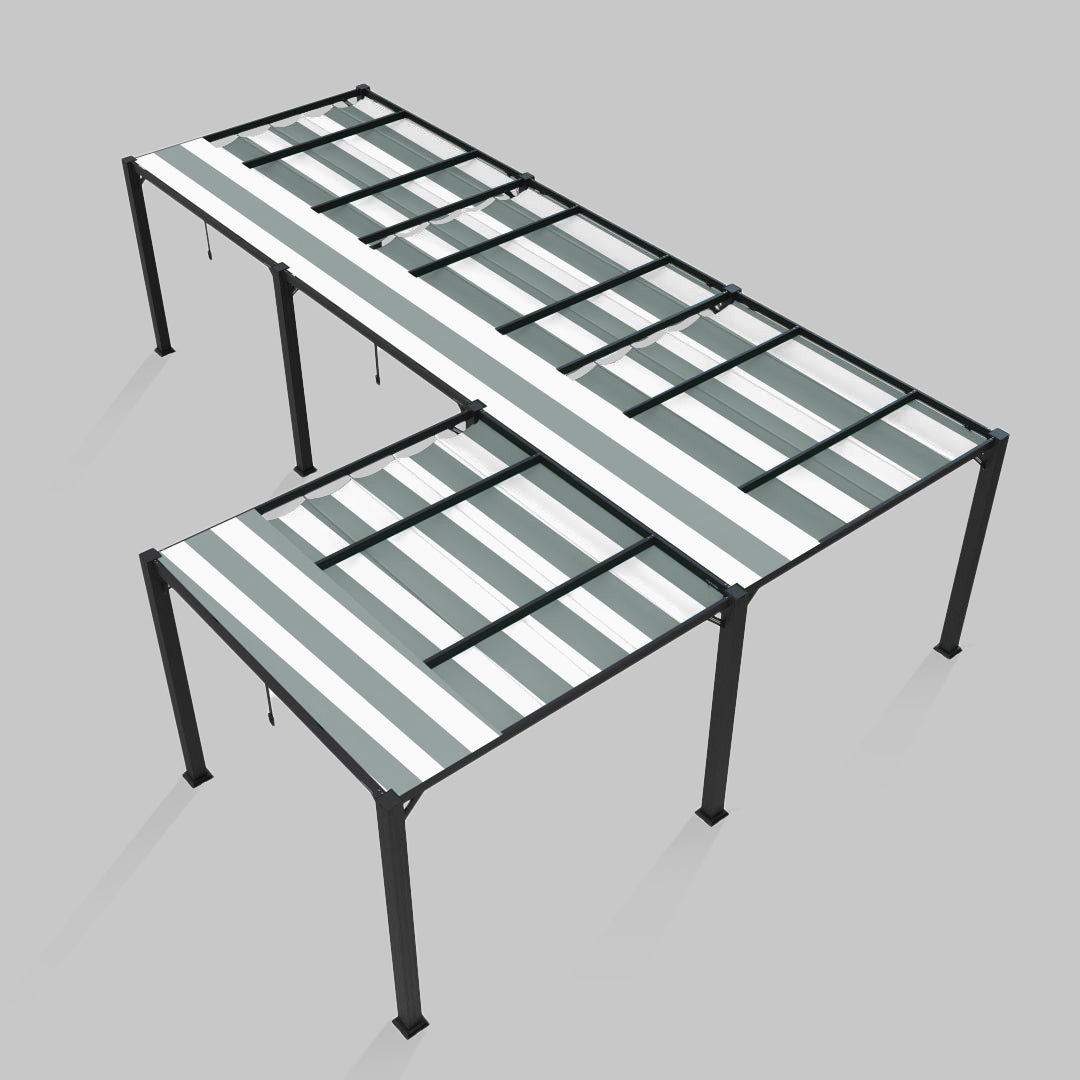#configuration pergola_L shape #frame colour_Black