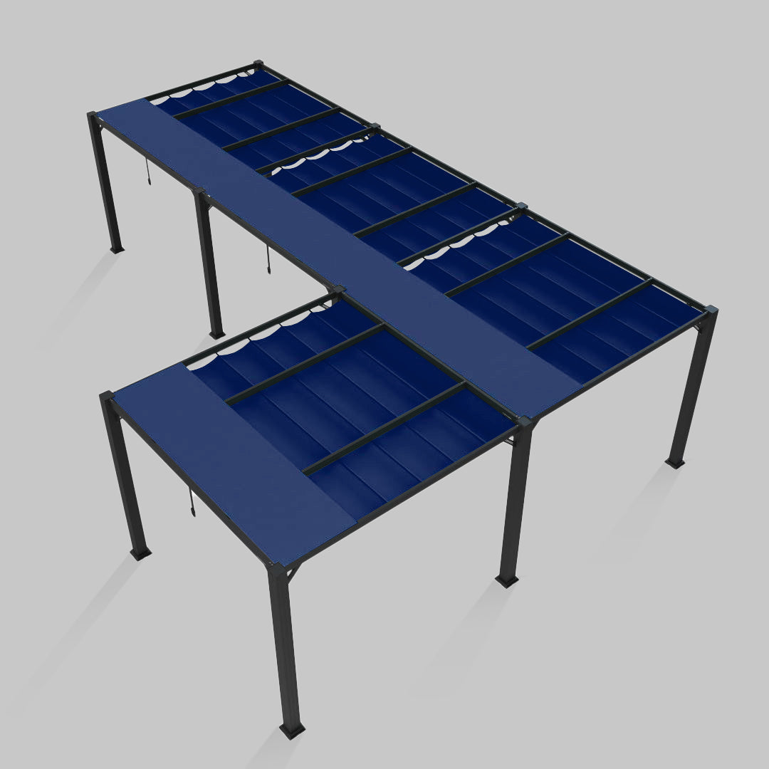 #configuration pergola_L shape #frame colour_Black