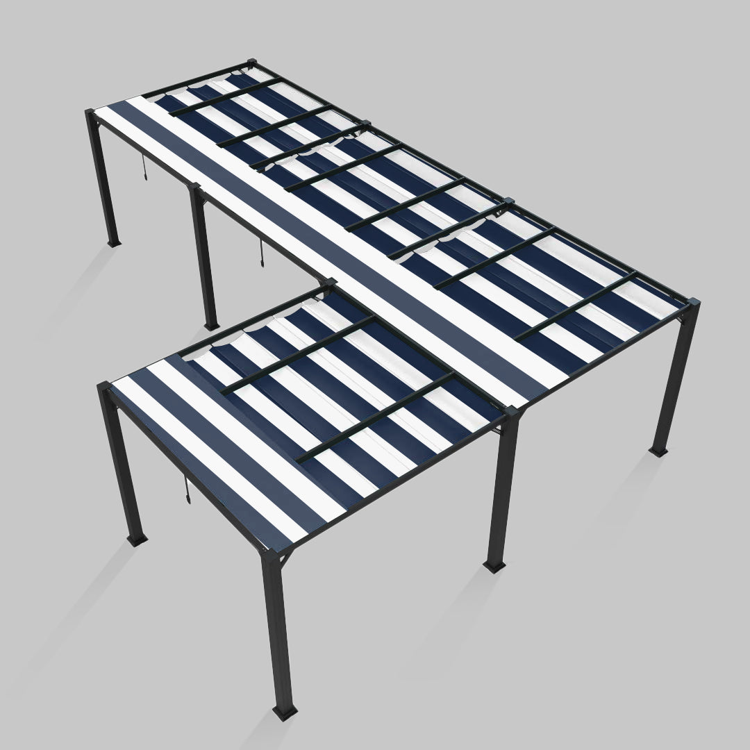 #configuration pergola_L shape #frame colour_Black