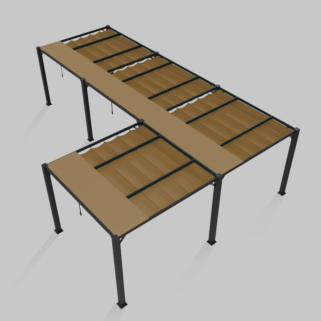 #configuration pergola_L shape #frame colour_Black