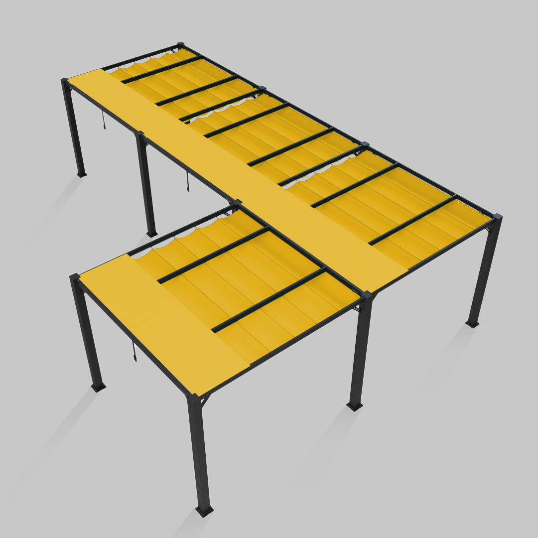 #configuration pergola_L shape #frame colour_Black