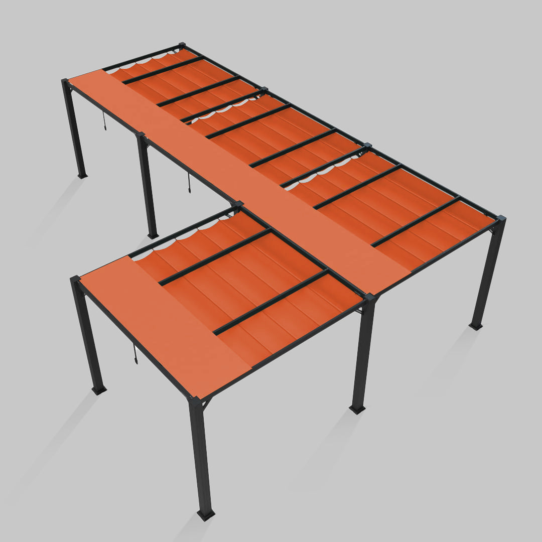 #configuration pergola_L shape #frame colour_Black