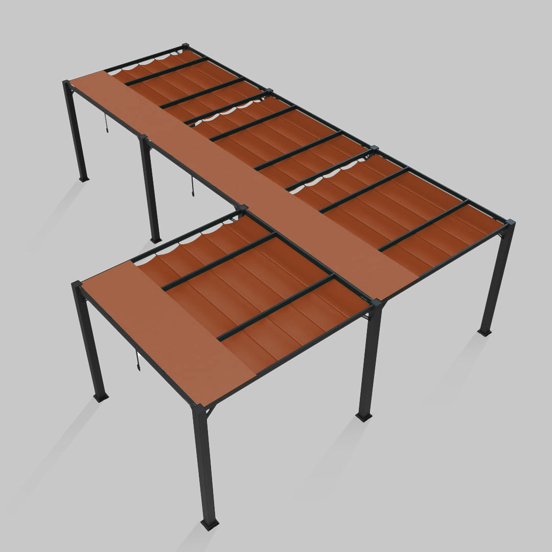 #configuration pergola_L shape #frame colour_Black