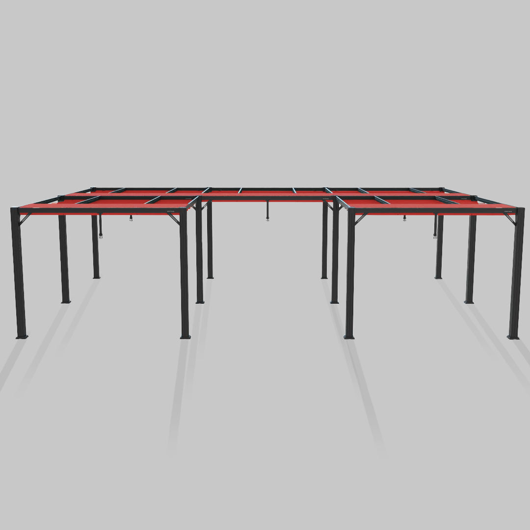 #configuration pergola_U shape #frame colour_Black