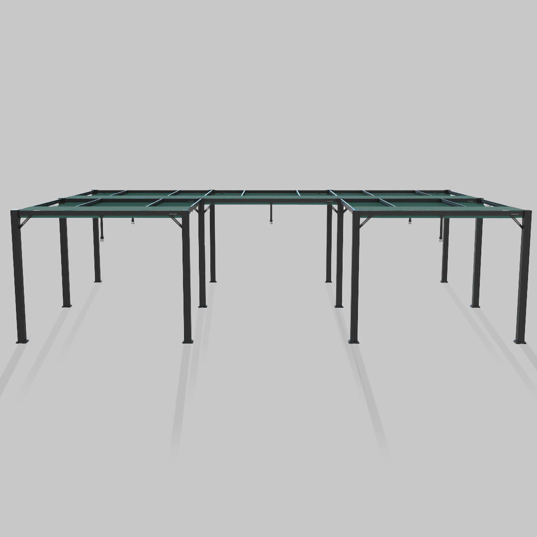 #configuration pergola_U shape #frame colour_Black