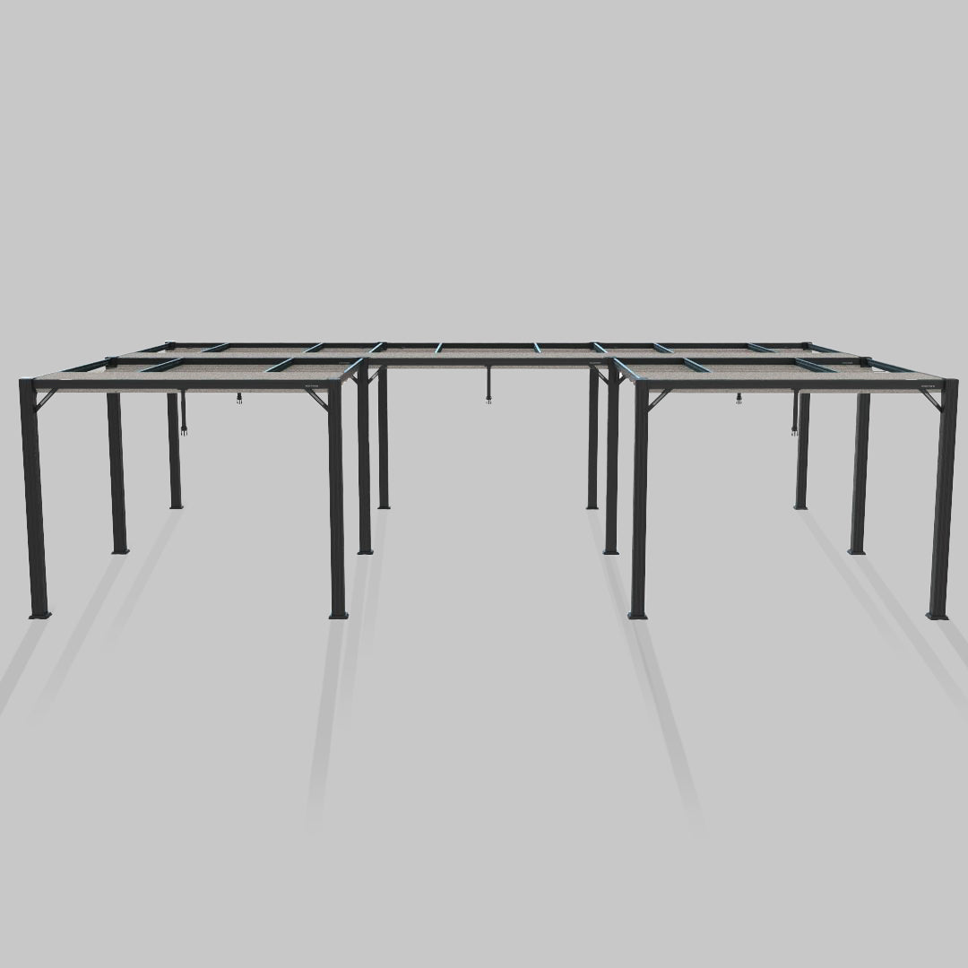 #configuration pergola_U shape #frame colour_Black
