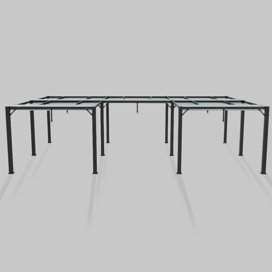 #configuration pergola_U shape #frame colour_Black