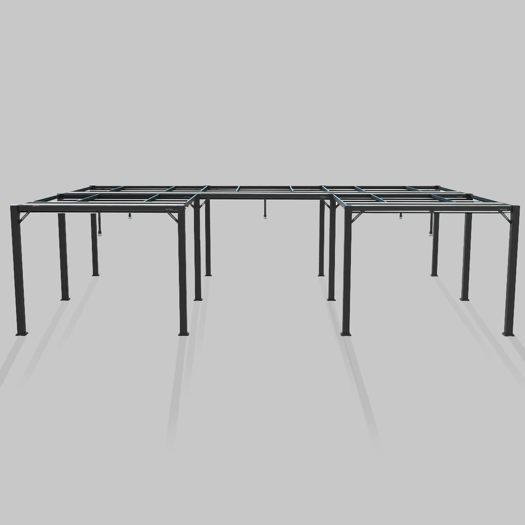 #configuration pergola_U shape #frame colour_Black