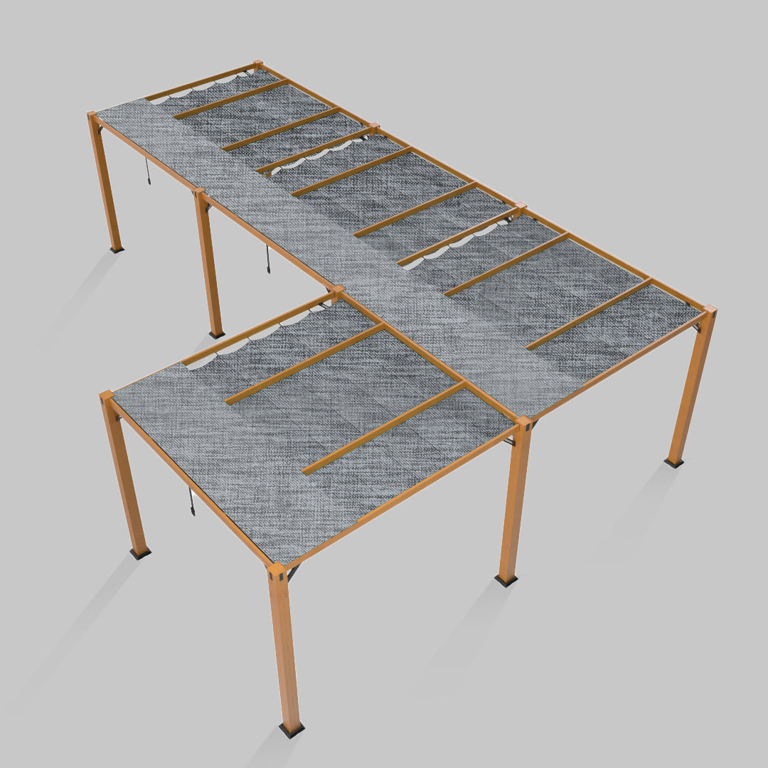 #configuration pergola_L shape #frame colour_Wood