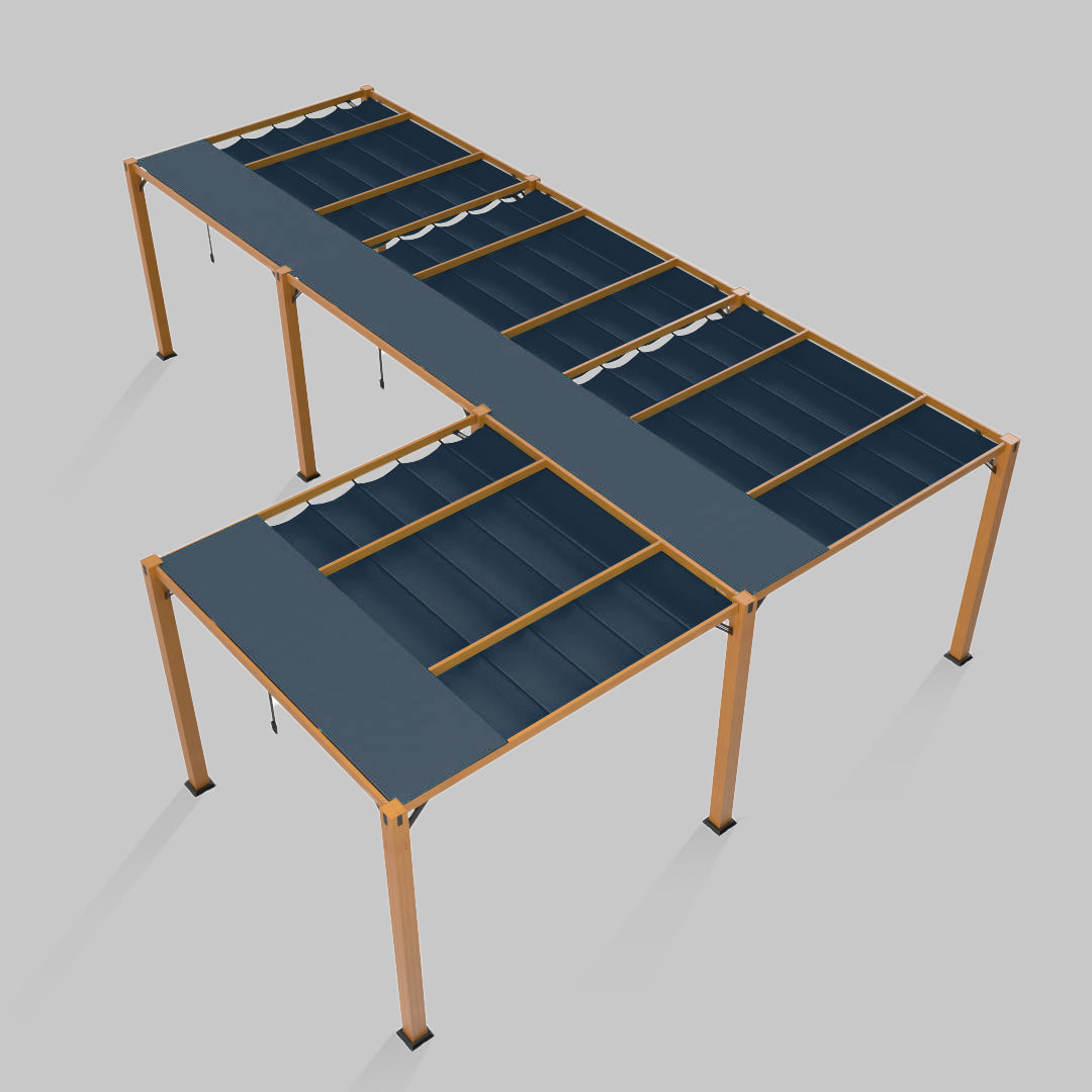 #configuration pergola_L shape #frame colour_Wood