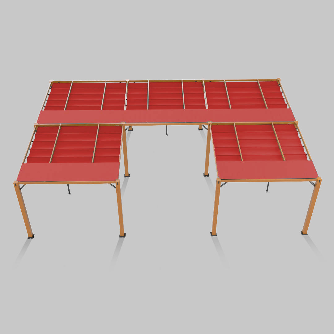 #configuration pergola_U shape #frame colour_Wood