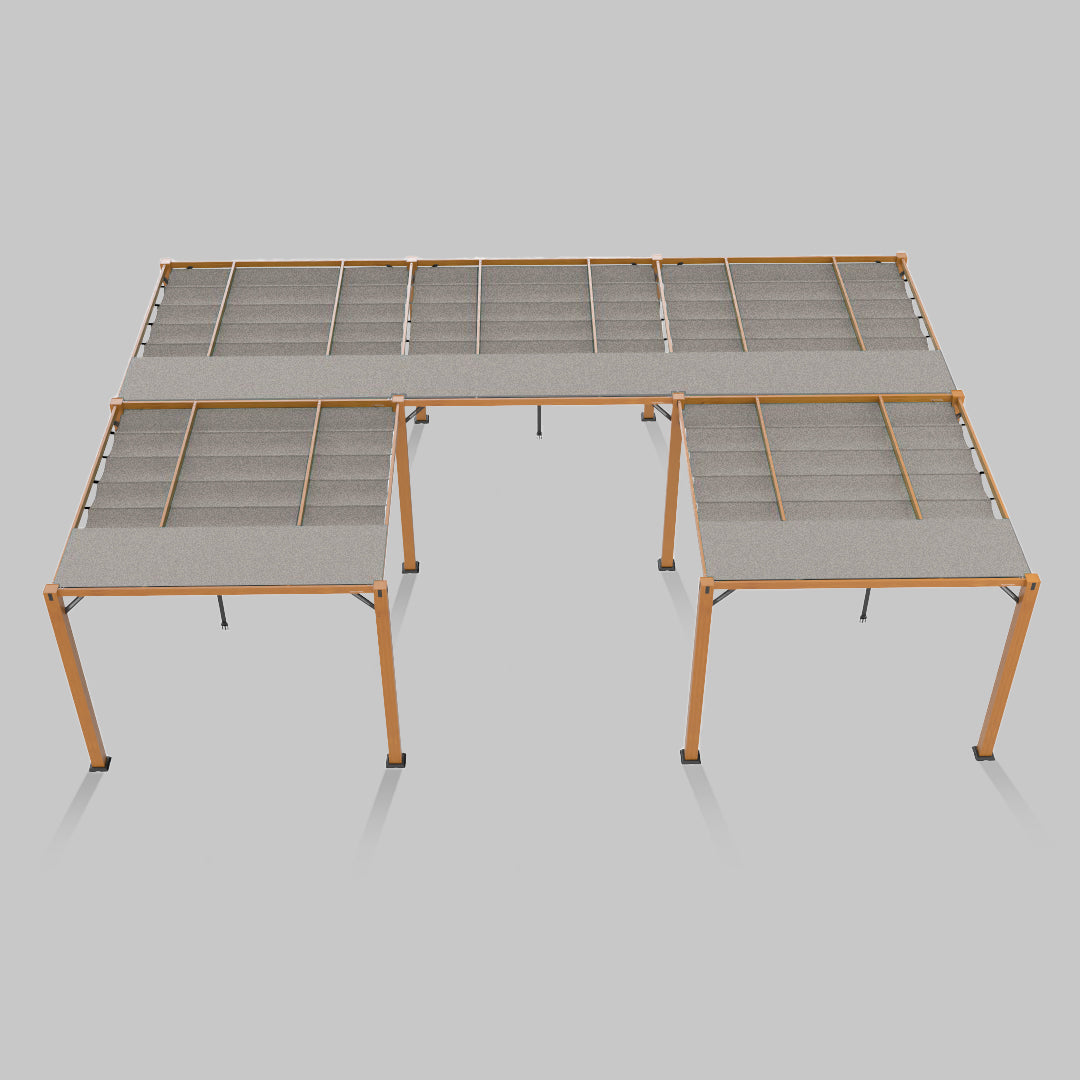 #configuration pergola_U shape #frame colour_Wood