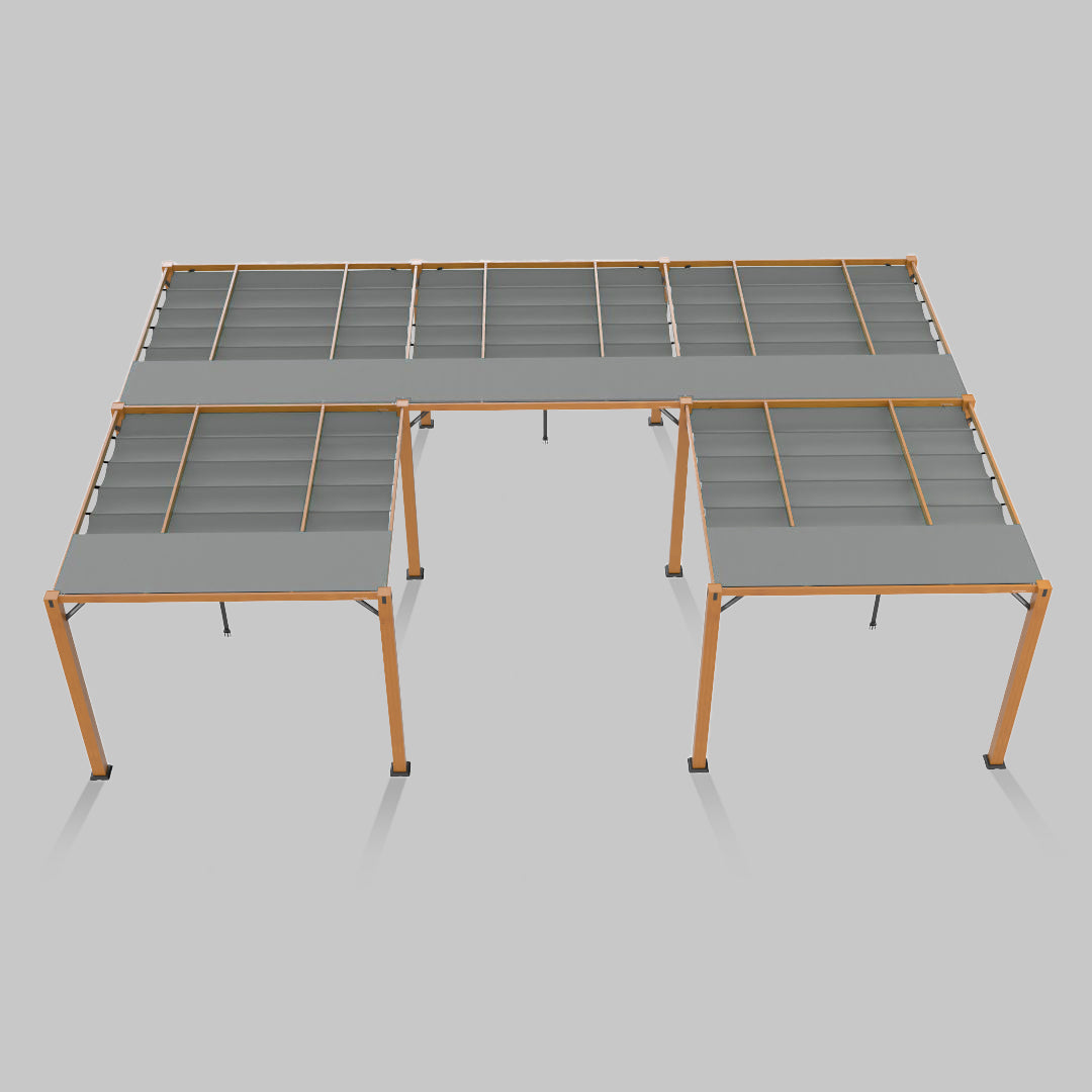 #configuration pergola_U shape #frame colour_Wood
