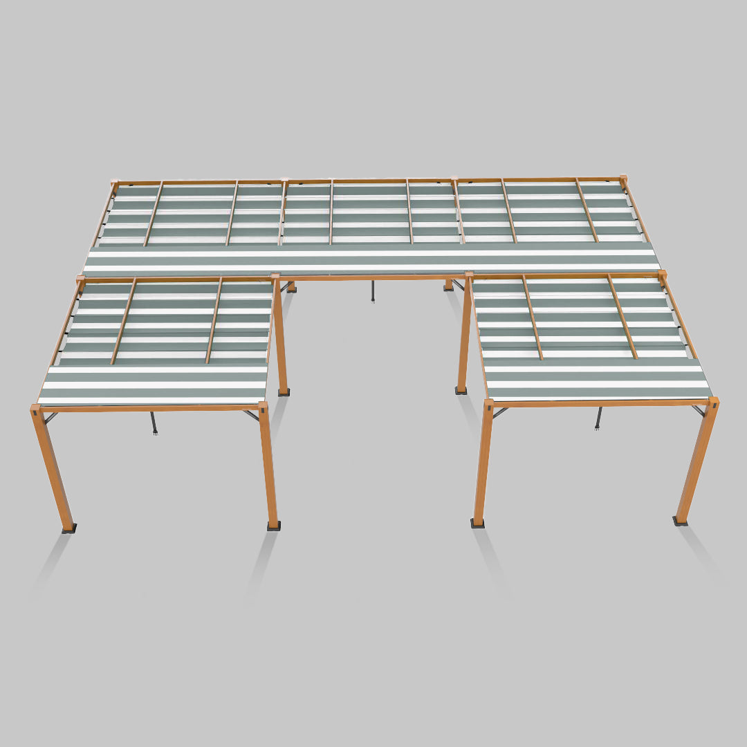 #configuration pergola_U shape #frame colour_Wood