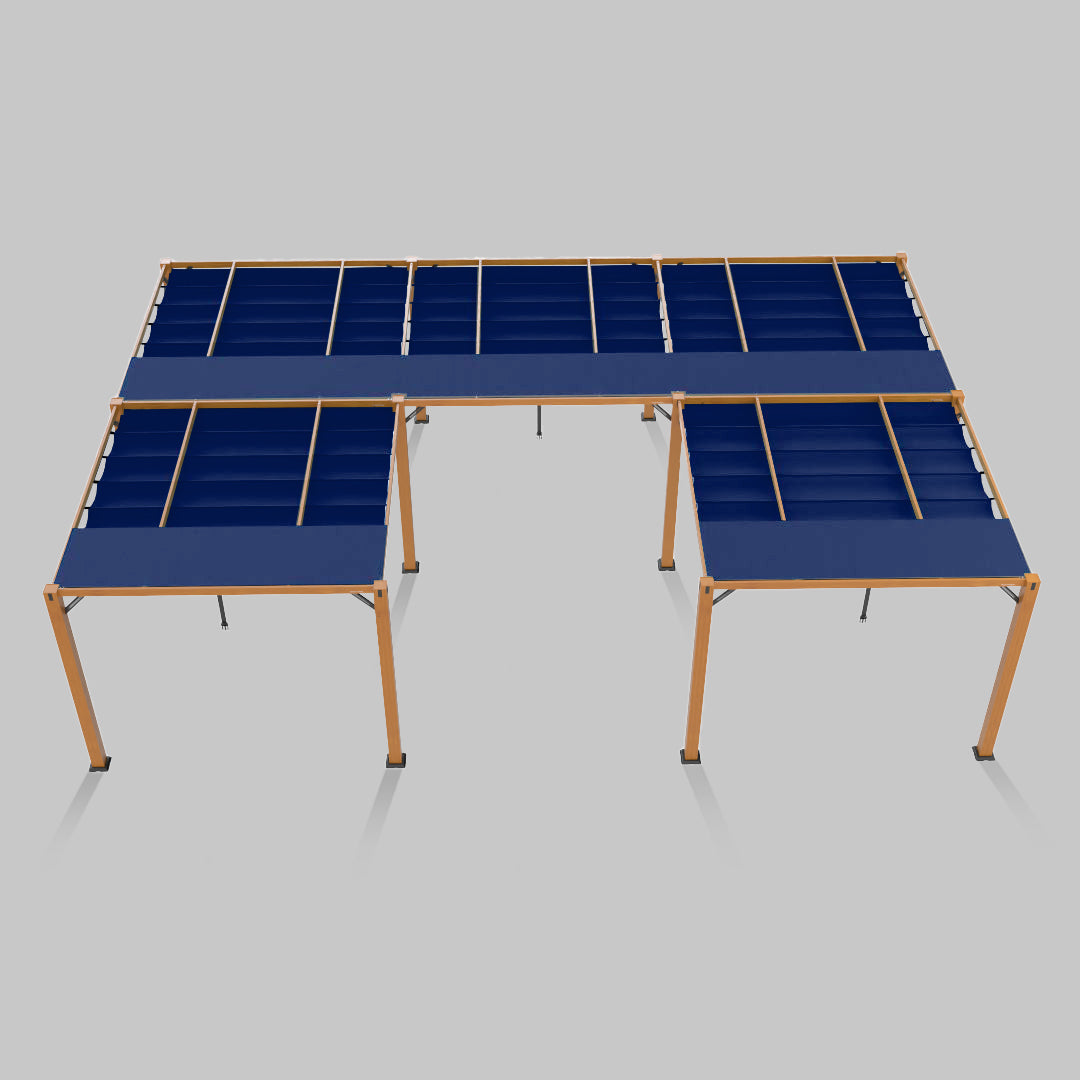 #configuration pergola_U shape #frame colour_Wood