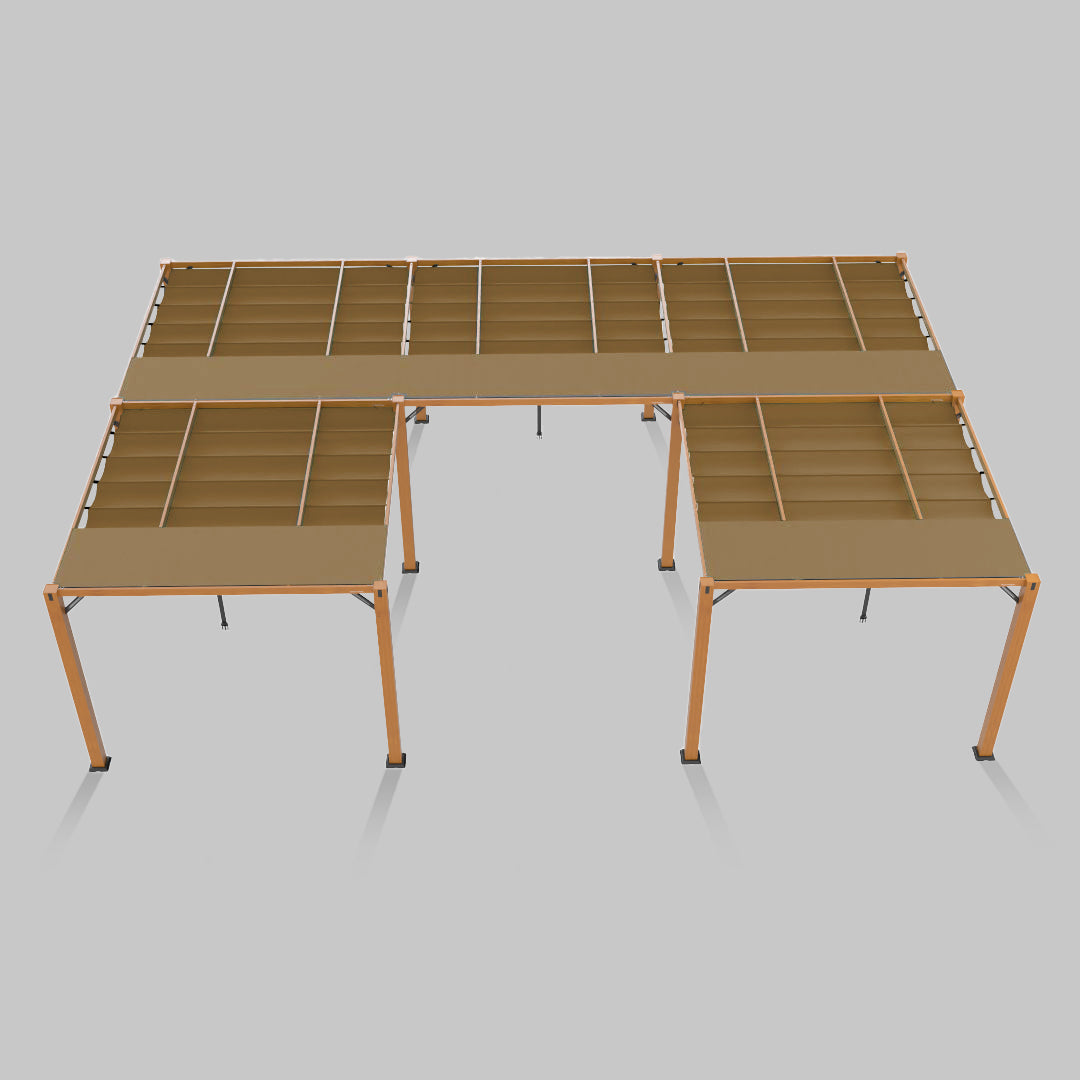 #configuration pergola_U shape #frame colour_Wood