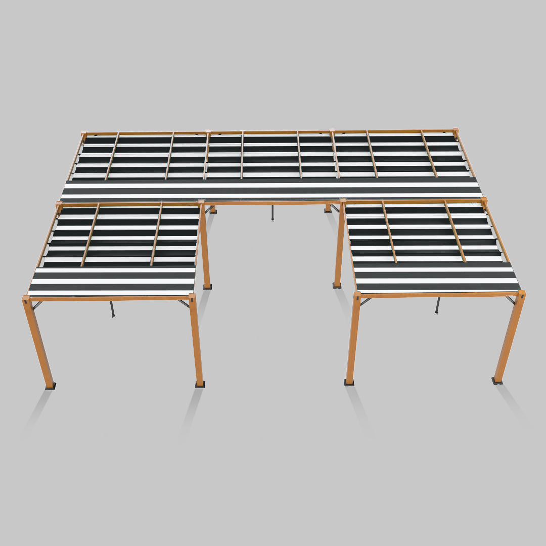 #configuration pergola_U shape #frame colour_Wood