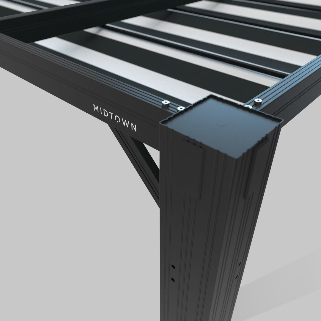 #configuration pergola_L shape #frame colour_Black