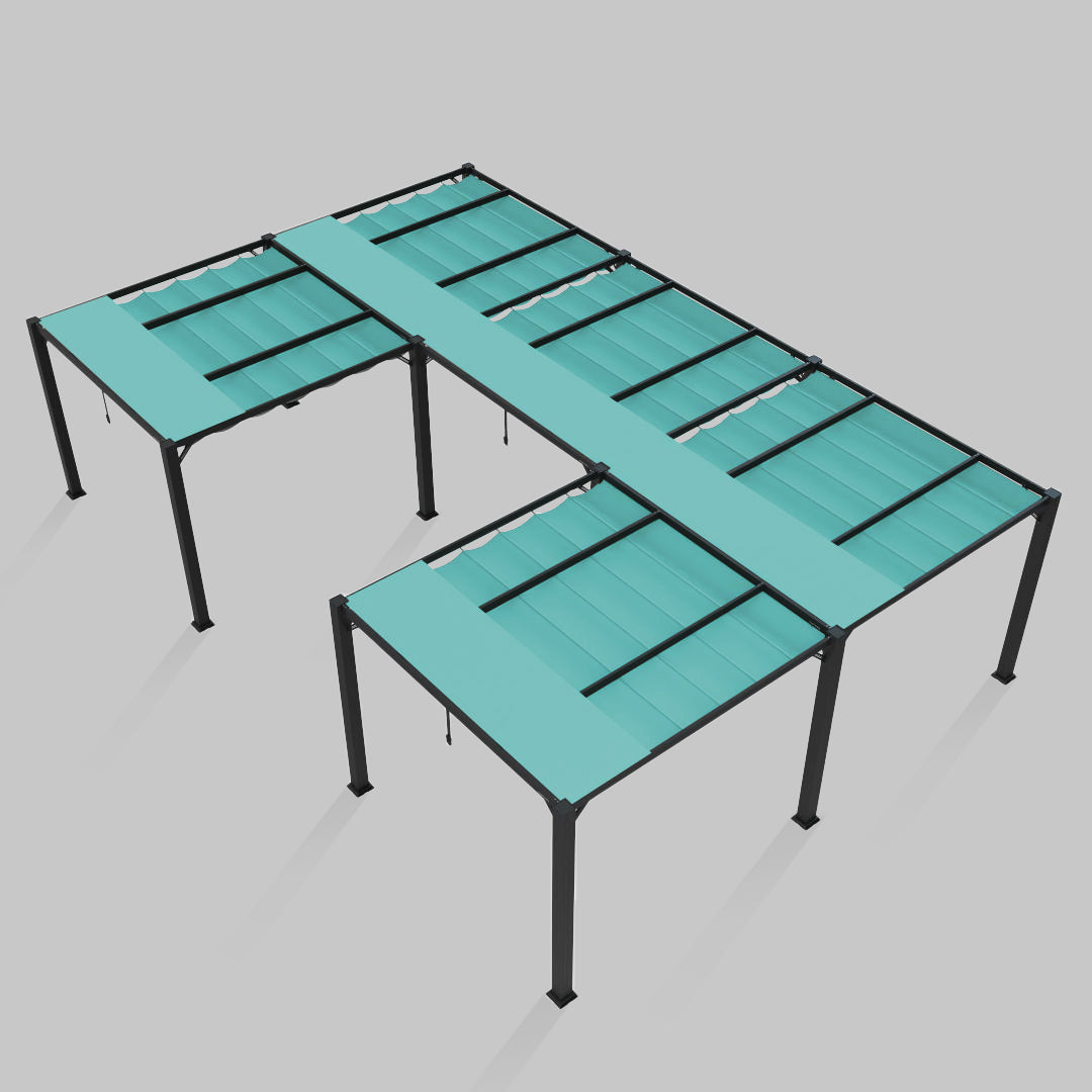 #configuration pergola_U shape #frame colour_Black