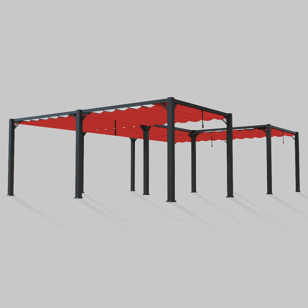 #configuration pergola_U shape #frame colour_Black