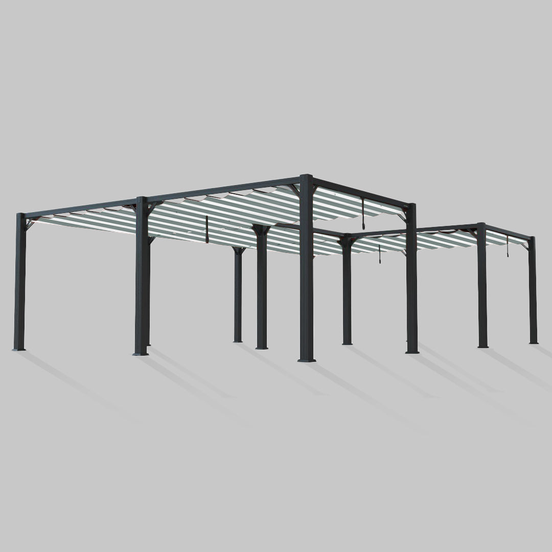 #configuration pergola_U shape #frame colour_Black