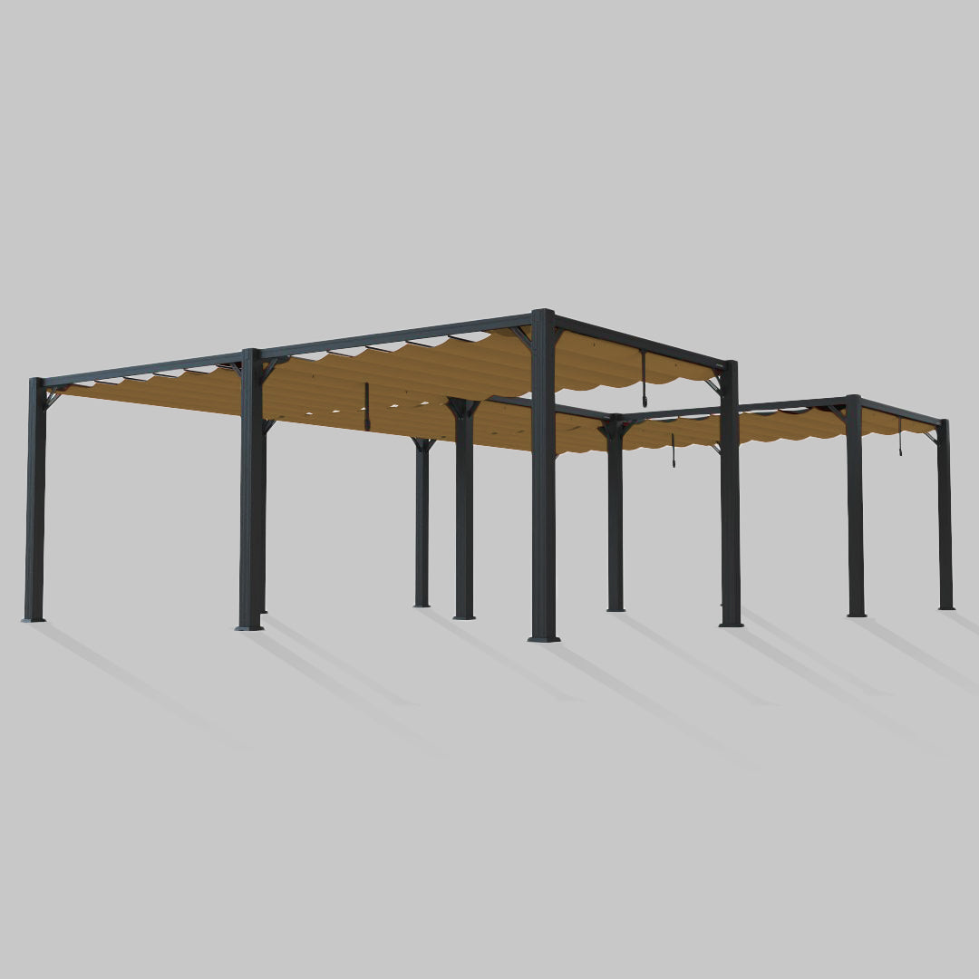 #configuration pergola_U shape #frame colour_Black