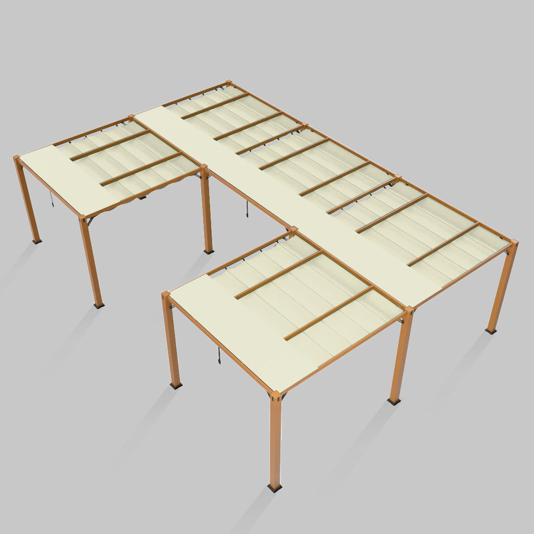 #configuration pergola_U shape #frame colour_Wood