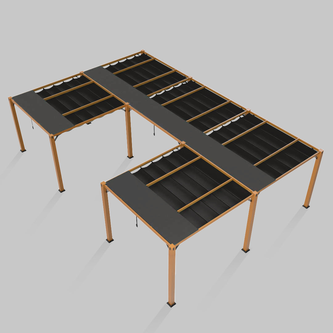 #configuration pergola_U shape #frame colour_Wood