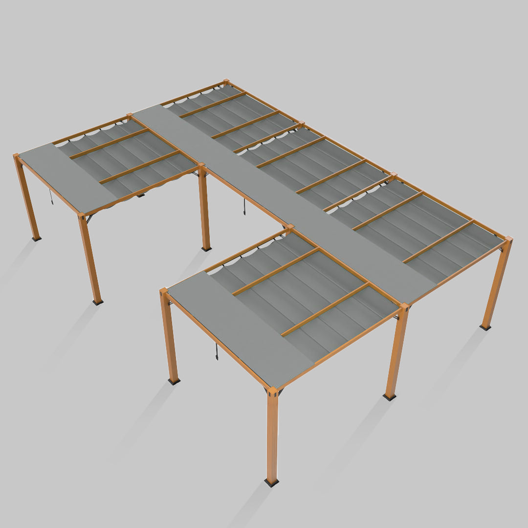 #configuration pergola_U shape #frame colour_Wood