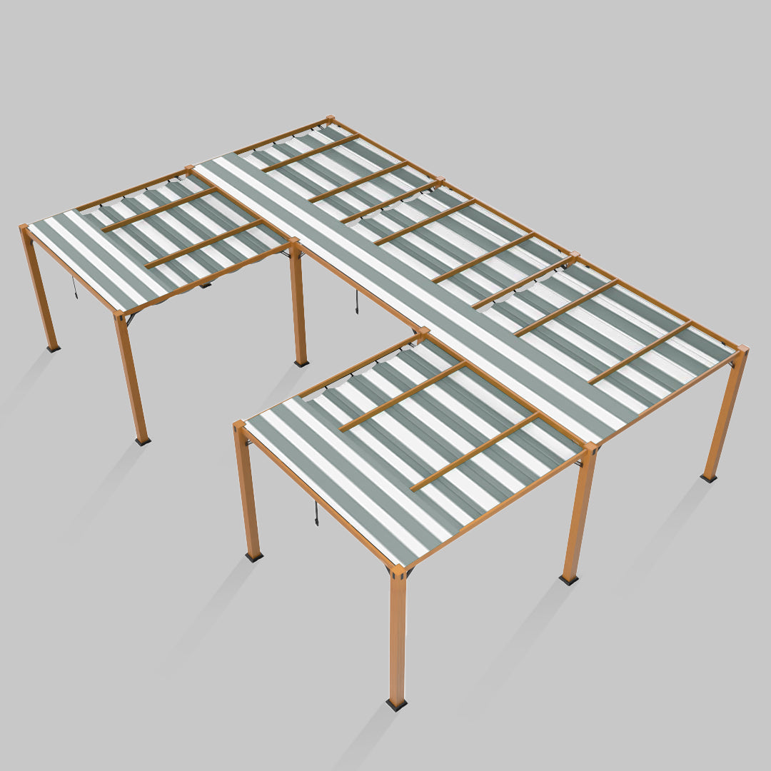#configuration pergola_U shape #frame colour_Wood