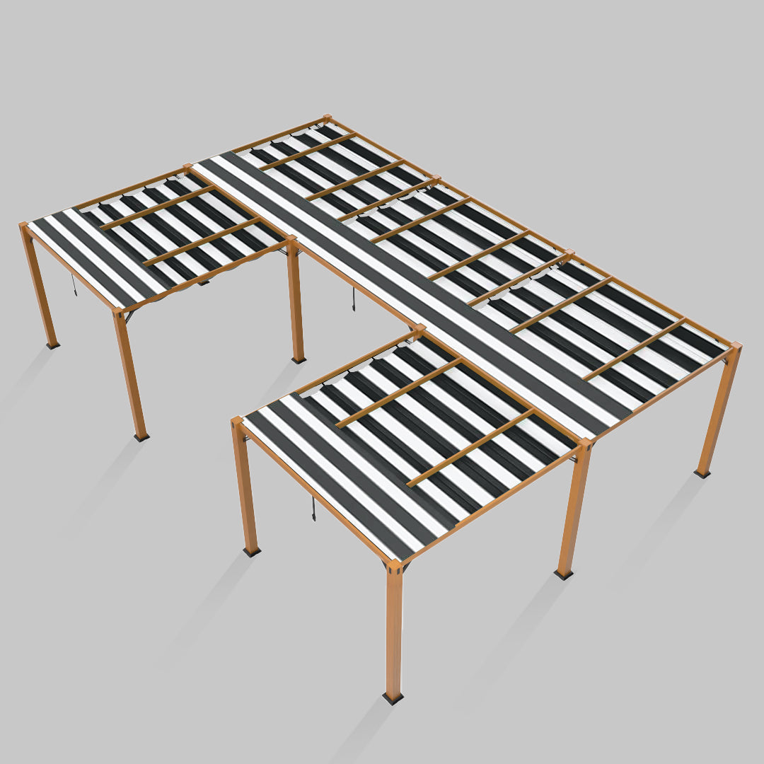 #configuration pergola_U shape #frame colour_Wood