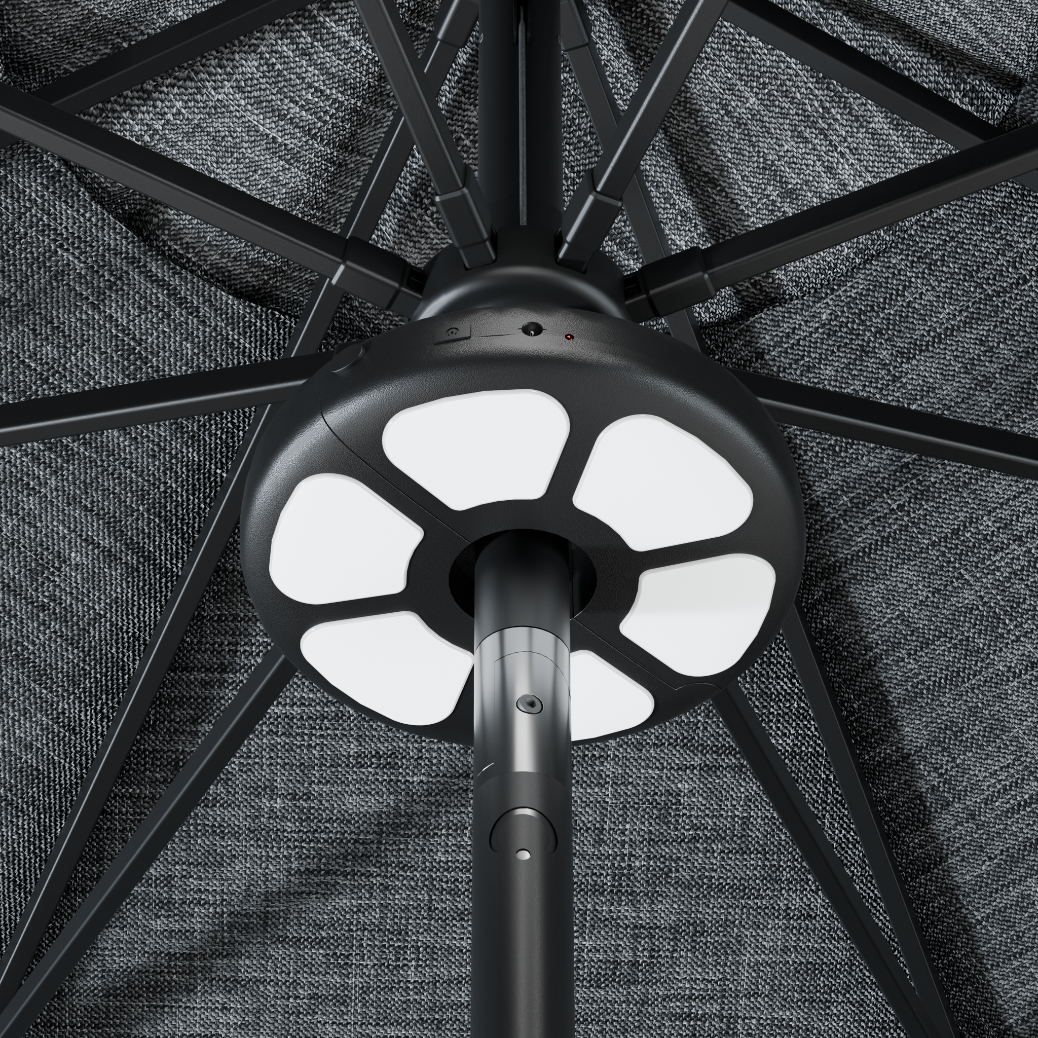 Umbrella pole light top