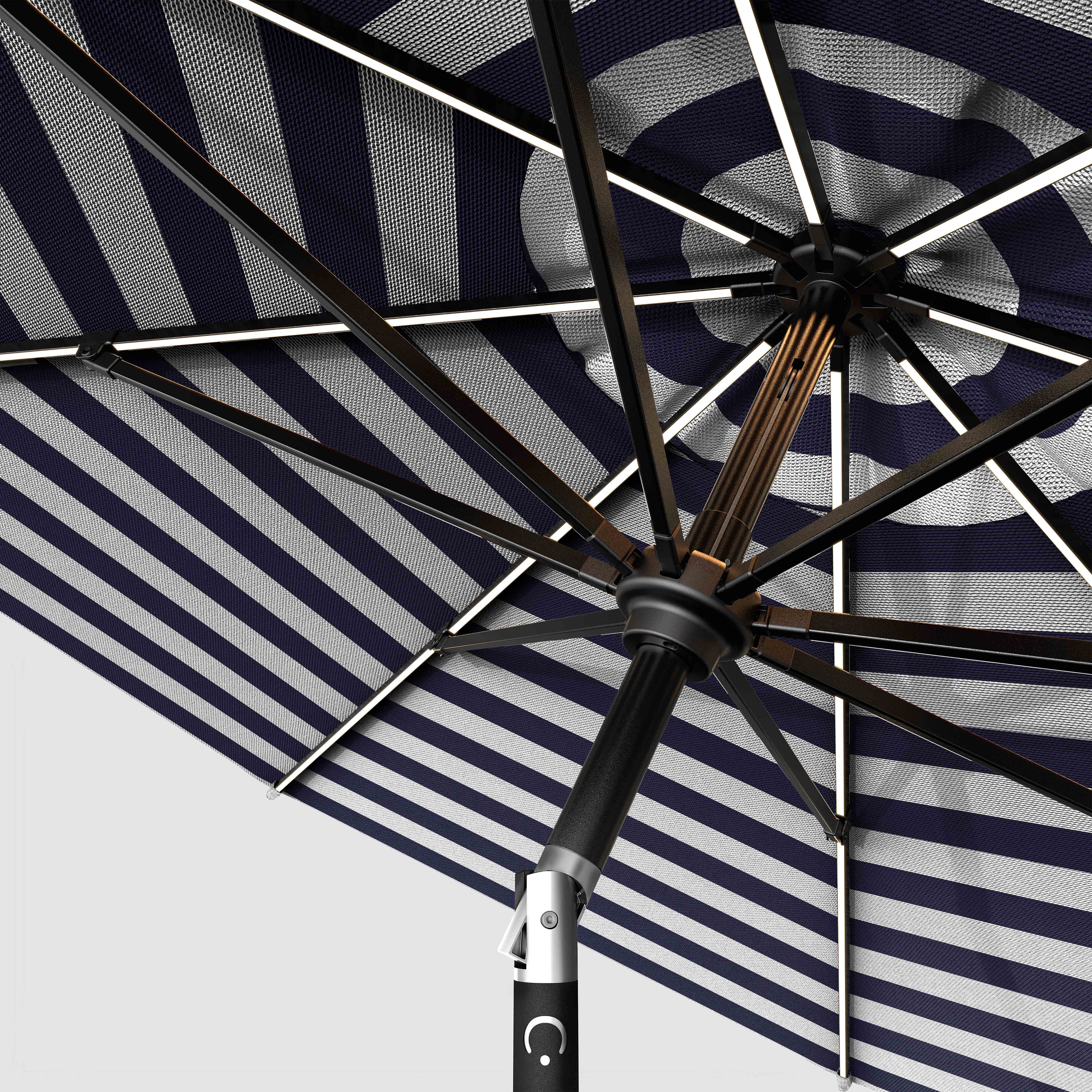 The Glow - Terylast Navy Stripes